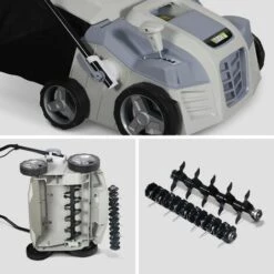 VOLTR - Scarificateur électrique Gazon 1800W - Outil 2en1 Aérateur Et Démousseur Pelouse. 2 Rouleaux : Couteaux Et Griffes. Collecteur 55L -Scarificateur Soldes Boutique 11485467 5