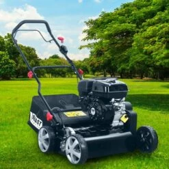 Scarificateur Thermique 212cc 42cm 6,12 CV, 50 L, 2en1 : Rouleau De Verticoupe Et De Ventilation, Carter En Metal Réglage Centralisé - De BRAST -Scarificateur Soldes Boutique 17527100 5