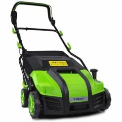 Scarificateur électrique 1800W 40cm 2 Rouleaus Scarificateur Et Ventilateur Grand Bac De Ramassage 55l Réglage Central émousseur Gazon - De BRAST -Scarificateur Soldes Boutique 18316306 5