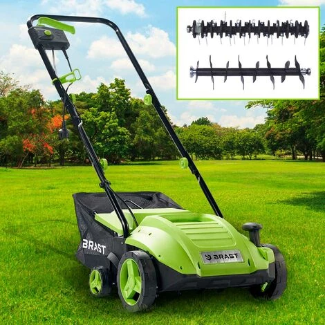 Scarificateur électrique 1500W 32cm 35 L 2en1 Aérateur Et Démousseur Pelouse Un Réglage Central 4 étapes, Ergonomique - De BRAST 1 Scarificateur électrique 1500W 32cm 35 L 2en1 Aérateur Et Démousseur Pelouse Un Réglage Central 4 étapes, Ergonomique - De BRAST