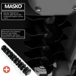 MASKO® - Scarificateur électrique 2 en 1 Aérateur De Gazon 1 800 watts Largeur De Travail 40 cm Bac De Ramassage 55 L Incluant Rouleau De Ventilation Aérateur Démousseur, Profondeur De Travail Réglable Sur 5 niveaux, Guidon Réglable, Rouge -Scarificateur Soldes Boutique 52767975 4