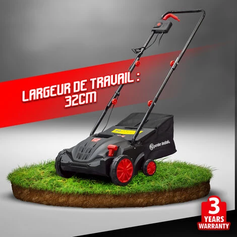 ELEM GARDEN TECHNIC Scarificateur émousseur électrique 1500W - 32cm 4 ELEM GARDEN TECHNIC Scarificateur émousseur électrique 1500W - 32cm – Image 4